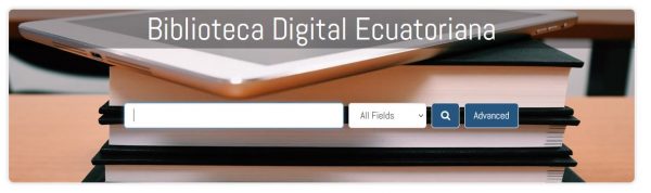 Bildschirmfoto Screenshot der ecuadorianischen digitalen Bibliothek 