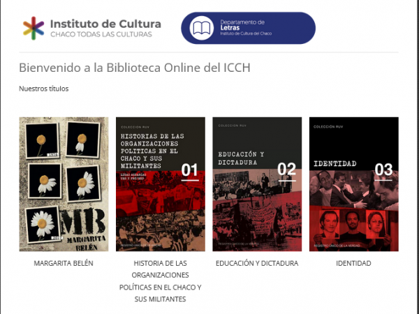 Screenshot von der Website des Kulturinstituts (Instituto de Cultura) von Chaco, Argentinien.